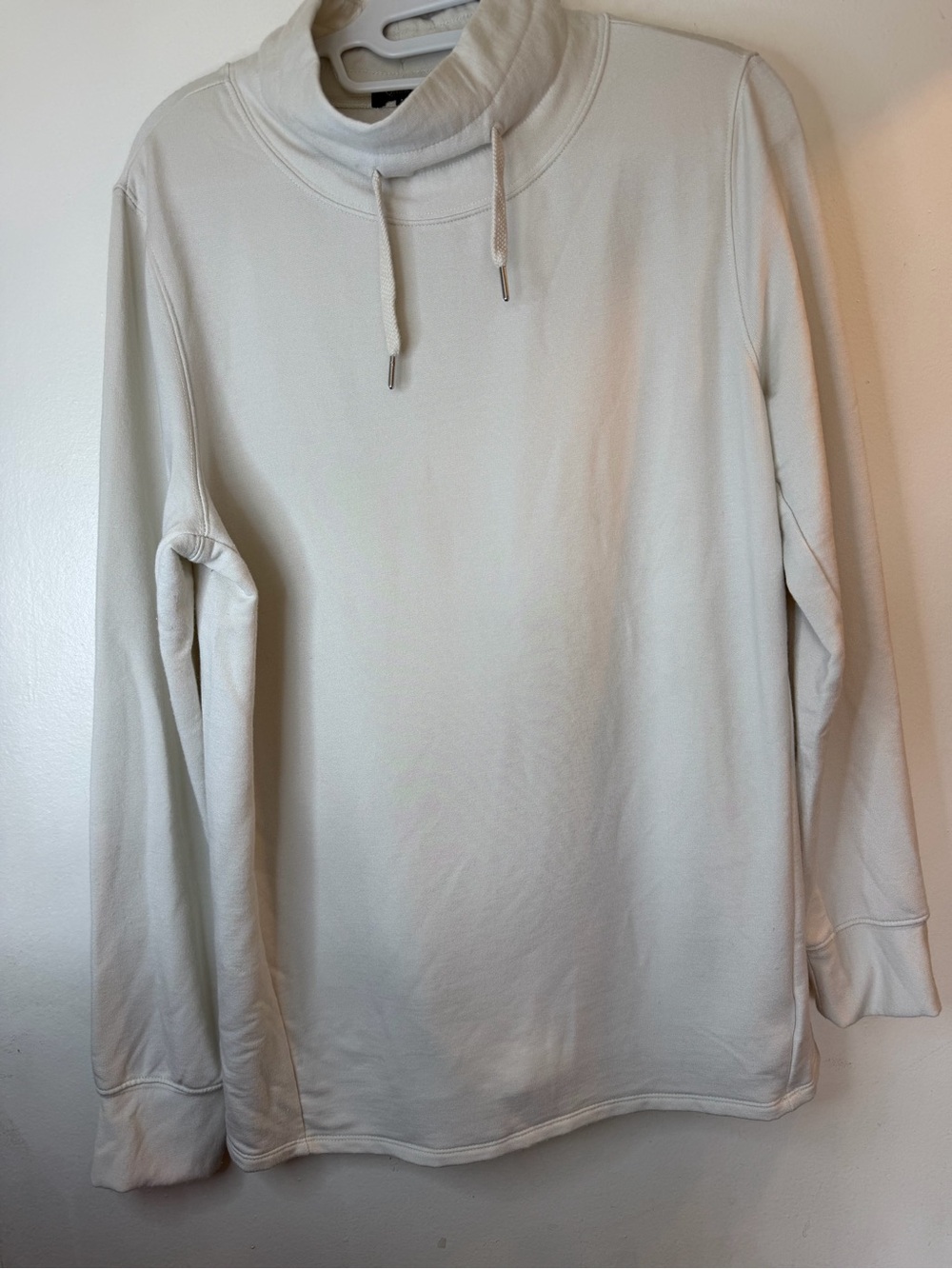 Quince Ivory Funnel Neck Pullover Sweatshirt Women’s Medium Soft Cozy Minimalist - Picture 2 of 7